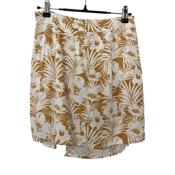 L Space Hermosa Floral Wrap Skort Size XS Yellow Seaside Escape Tropical Beachy - Picture 2 of 7
